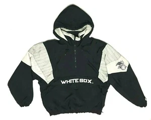 VINTAGE STARTER MLB CHICAGO WHITE SOX HOODED PULLOVER JACKET SIZE M - Picture 1 of 6