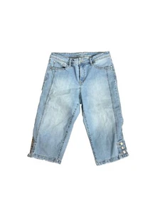Gloria Vanderbilt All Around Slimming Effect Denim Capri Pants Womens Size 6 - Picture 1 of 5