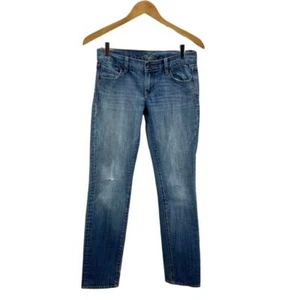 Old Navy Womens Blue Jeans The Diva Cotton Lightly Distressed Medium Wash Jr 1 - Picture 1 of 11