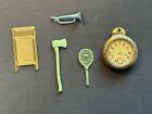 1940s Tin Cracker Jack Pocket Watch And Other Prizes