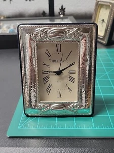 Vintage Sterling Silver Old Art Picture Frame Desk Clock. - Picture 1 of 14