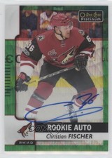 2017-18 O-Pee-Chee Platinum Emerald Surge /10 Christian Fischer Rookie Auto RC