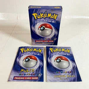1999 Pokemon 2-Player Starter Set - Box and Rule Books Only, No Cards - Imagen 1 de 3