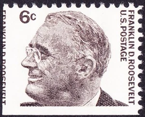 US Stamp Scott # 1284 Miscut Jumbo EFO Used Single - 6 Cents Franklin Roosevelt - Picture 1 of 1