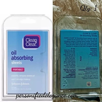 NEW Clean & Clear Portable Oil Absorbing Sheets 50 count - Image 1 of 4