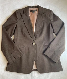 Banana Republic Wool Blend Brown Padded Women's Blazer- 4 - Picture 1 of 6