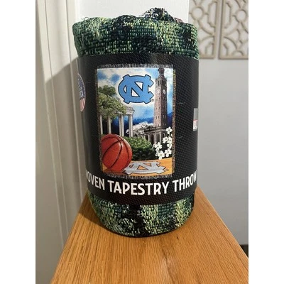 North Carolina Tar Heels Woven Tapestry Throw 48” X 60” NCAA Basketball UNC - Image 1 of 2