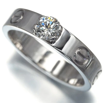 Auténtico Anillo Cartier Diamante 0.24ct F IF 3EX Mini Love Solitaire EU47 18K WG  Foto 1 de 4