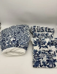 Ralph Lauren Nanking Dragon Blue/White 2 King Shams & Western King Bedskirt - Picture 1 of 9