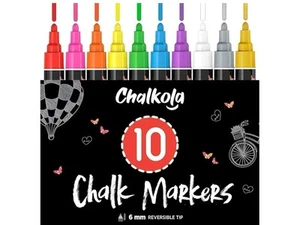 10 Liquid Chalk Markers (10 Pack) with Gold & Silver - 6 mm Tip. - Imagen 1 de 3