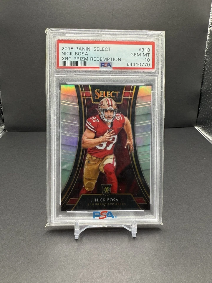 2018 Panini select XRC Redemption prism Nick Bosa #318 PSA 10 - Image 1 of 1