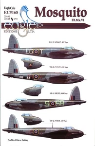 EagleCals Decals 1/72 DE HAVILLAND MOSQUITO FB.Mk.IV Jagdbomber Teil 1 - Bild 1 von 5