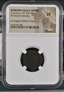 269-271 AD Victorinus BI Double Denarius NGC VF Bicknor Hoard Story Vault - Picture 1 of 4