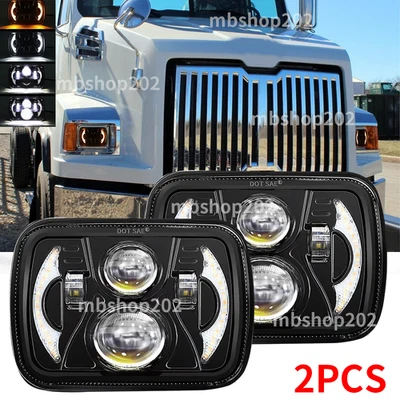 Faros LED 2 piezas 130 W 7 x 6 pulgadas sellados HI-LO aptos para Western Star 4700SB 2012-2023 Foto 1 de 4