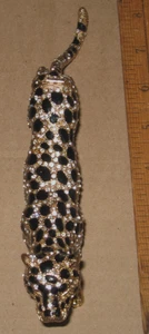 Scatola portagioie vintage porcellana ingioiellata ghepardo smaltata con coperchio 8" RARA! - Foto 1 di 6