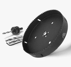 8 Inch Hole Saw with 1/2" Hex Shank Quick Change Arbor, Bi-Metal Hole Saw Heavy - Picture 1 of 7