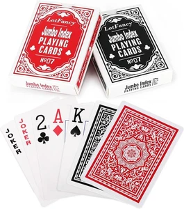 LotFancy Playing Cards 2 Pack, Large Print, Jumbo Index Decks of (1...  - Picture 1 of 9