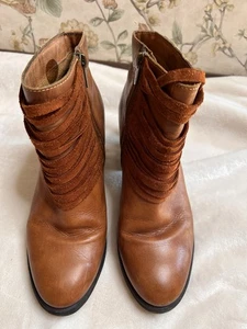 Pikolinos Alicante Bootie Stacked Heel Leder Cognac Gr. 40 US 9,5 10 M Stiefel  - Bild 1 von 11