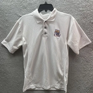 Camisa polo bordada blanca pequeña P2 by Pro Player LSU Tigers para hombre - Imagen 1 de 12