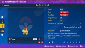 Pokemon Scarlet and Violet PSV - Shiny 6IV Tepig - Picture 1 of 3
