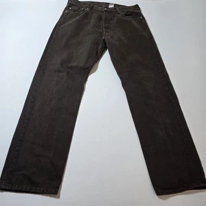 Jeans De Colección Levi’s 501 Marrón Pierna Recta 36x32 Hecho en México Botón Mosca - Imagen 1 de 18