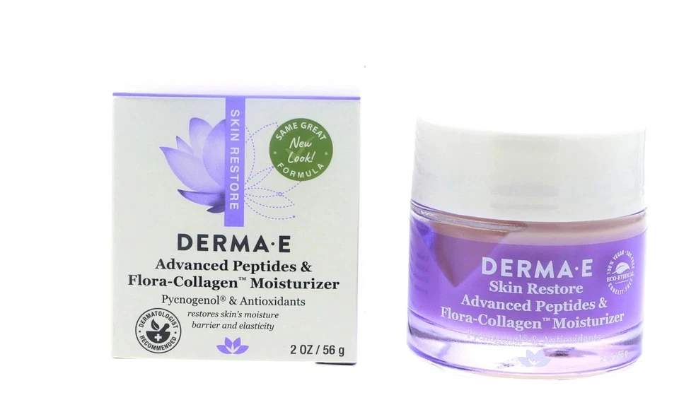 Crema hidratante nocturna DERMA E Advanced Peptides & Flora-Collagen ¡¡NUEVA!! - 56 g / 2 oz Foto 1 de 1