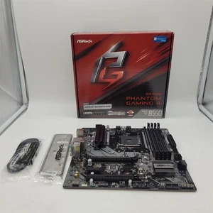 ASRock AM4 AMD B550 SATA 6Gb/s Micro ATX AMD Motherboard B550M Phantom Gaming 4 - Picture 1 of 6