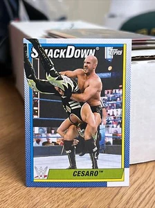 2021 Topps Heritage WWE #54 Cesaro SmackDown Wrestling Card - Picture 1 of 2
