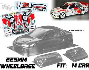1/10 Onroad Rc M-Car Clear Transparent Body Shell For Tamiya m03 m05 m06 m08 - Picture 1 of 3
