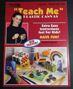 Leisure Arts Plastic Canvas Pattern Book "Teach Me" - Tic Tac Toe Bookmarks  - Picture 1 of 2