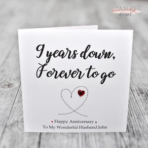 Personalised Anniversary Card Boyfriend Fiancé Husband Wife Girlfriend Fiancée - Picture 1 of 10