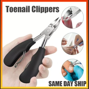 Toenail Clipper for Thick Ingrown Toe Nails Heavy Duty Precision Nail Scissor  - Picture 1 of 11