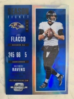 2017 Contenders Optic Joe Flacco ( Ravens ) #34 Blue Prizm /99 - Image 1 of 2