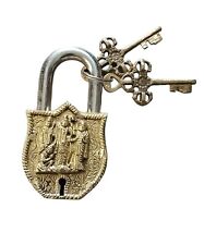 antique padlock with keys brass lock ram parivaar