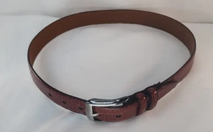 Donald J Trump Brown Leather Belt Signature Collection Men's Size 32/80 - Picture 1 of 5