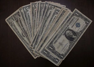 Face Value $ 96 $10 $5 $1 Federal Reserve Notes /United States /Silver Lot1095 - Picture 1 of 9