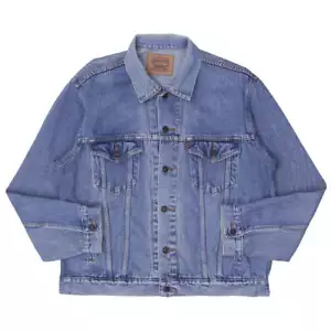 Vintage Levi Strauss Orange Tab Denim Washed Trucker Jacket Size 46 - Bild 1 von 3