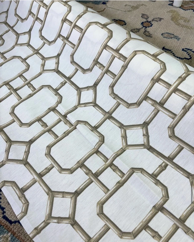 KRAVET BAMBU FRET 100% Linen Fabric BTY - Image 1 of 1