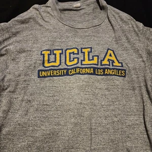 Vintage Adult Size XL (Modern Mens Large) UCLA T Shirt Gray Armpit 20.5" - Picture 1 of 3