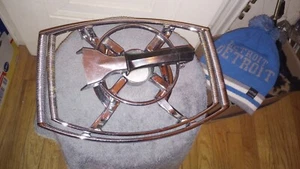 Vtg Corning Ware Chrome Metal Casserole Trivet Rack Warmer Candle Holder Handle - Picture 1 of 5