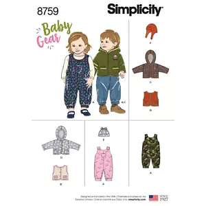 Modello semplicità di cucito 8759 abbigliamento sportivo per bambini - Foto 1 di 2
