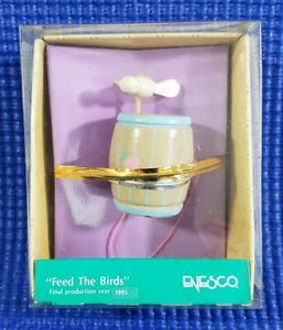 Vintage Enesco 1989 Small Wonders "FEED THE BIRDS" Miniature Ornament ~ 695815 - Picture 1 of 8