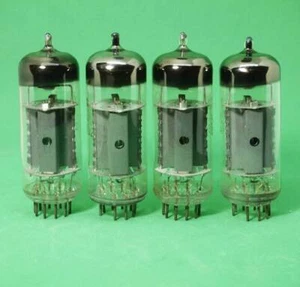 + QUAD 4 pcs x 6P41S (6П41С)~ 7868 Output Beam Tetrode Tubes, NOS Valves - Picture 1 of 6