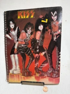 KISS RARE 1977 Vintage Group Pedestal Notebook Teen Scene - Picture 1 of 3