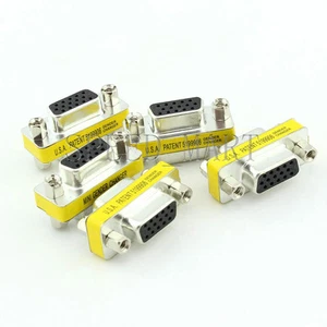 5 PCS 15 Pins HD VGA KVM SVGA DB15 Female to Female Serial Cable Coupler Adapter - Picture 1 of 4