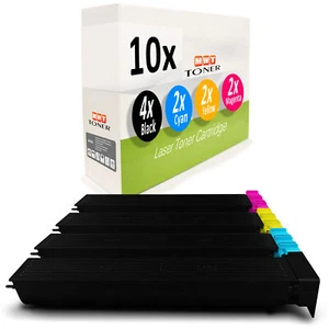 10x Cartouche D'Encre Remplace Konica Minolta TN-613C TN-613K TN-613M - Photo 1/3