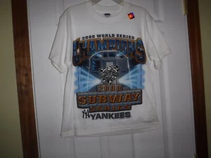 N Y YANKEES METS VINTAGE 2000 SUBWAY WORLD SERIES TEE  YOUTHS Size 10/12 - Picture 1 of 4