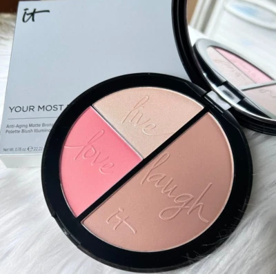 New IT Cosmetics Your Most Beautiful You Bronzer, Luminizer & Blush Palette - Image 1 of 4