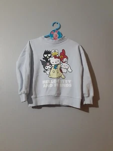 Hello Kitty Girl's Graphic Sweater Long Sleeve Light Blue Fleece Size 6-7 Casual - Picture 1 of 6