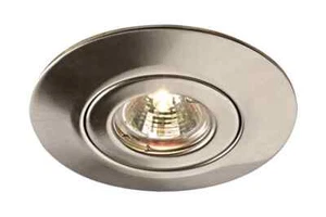 GU10 Hole Converter Kit Recessed Ceiling Downlight Large Plate Upto R80 Chrome - Picture 1 of 5